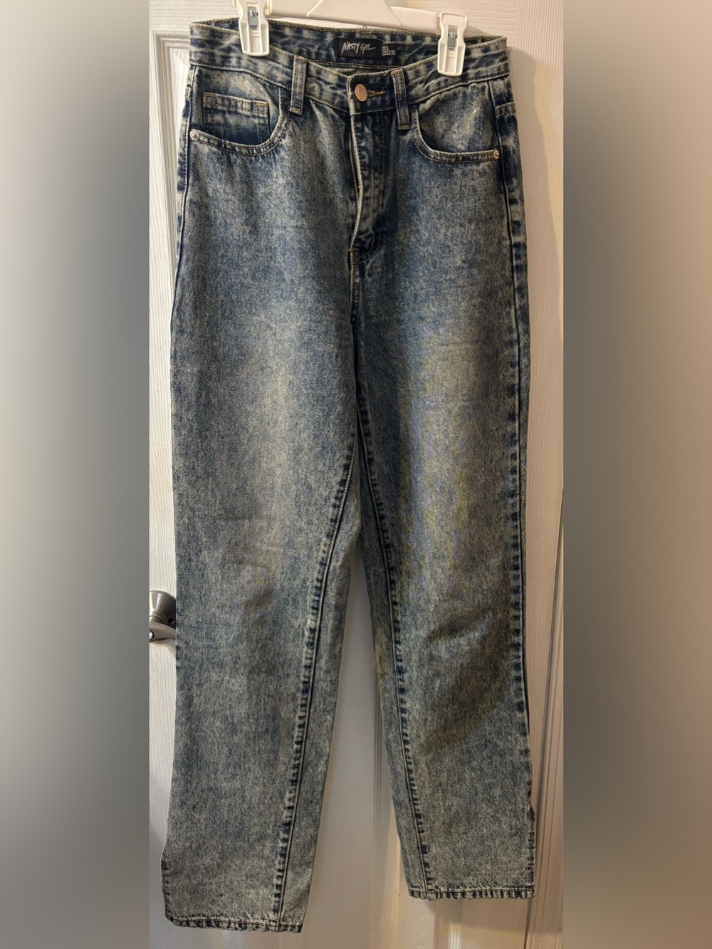 Nasty Gal Acid Wash Blue Relaxed Women’s Jeans